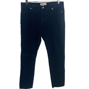 Michael Kors 8 black corduroy straight leg 5 pocket casual pants